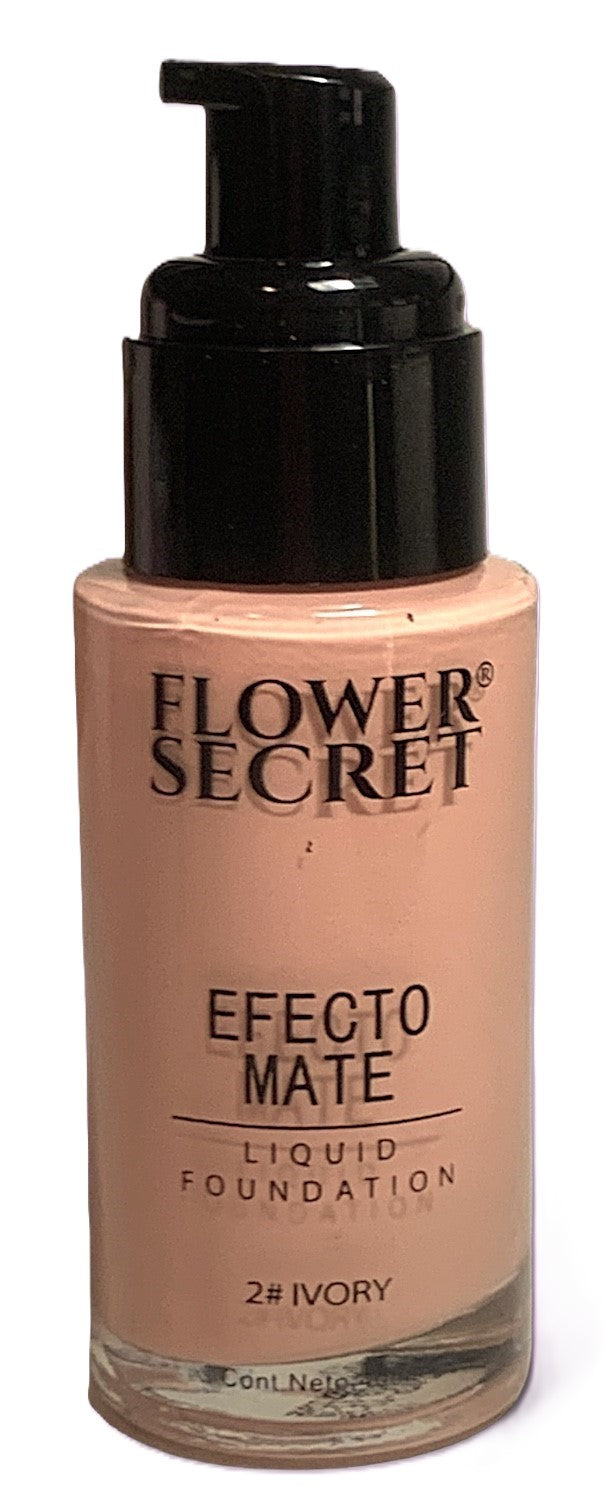 Pack de 2 Bases liquidas de maquillaje FLOWER SECRET (40 ml) MatteFix + 10 mascaras faciales con ácido hialurónico, de REGALO!!