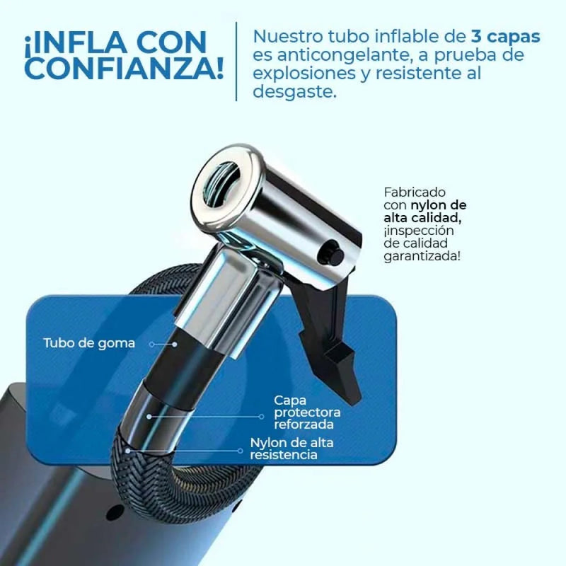 MINI COMPRESOR DE AIRE INFLADOR PORTATIL